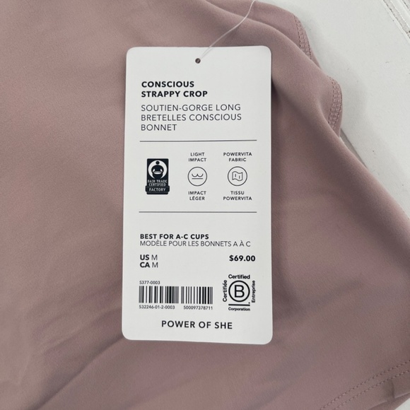 NWT Athleta Conscious Strappy Crop Medium - Picture 3 of 7